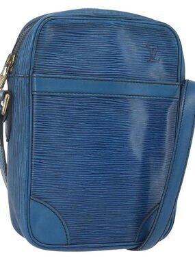 LOUIS VUITTON Epi Danube Shoulder Bag Blue M45635 LV Auth 154824